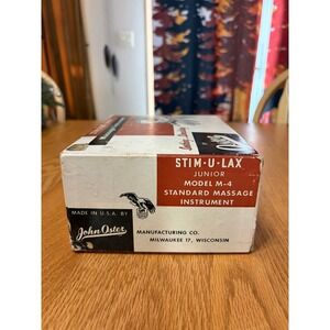 Vintage Oster Stim‑U‑Lax Junior Massager w/ Box – Tested & Working